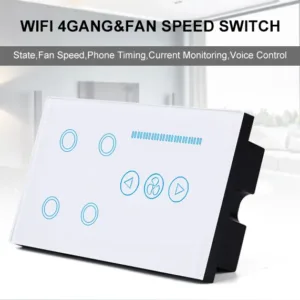 4 gang + Fan smart touch switches in Pakistan