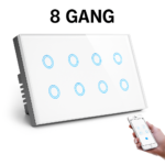 8 gang touch wall switch plate