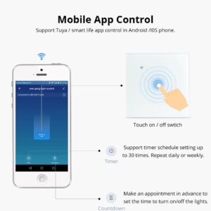 App control one gang smart switch