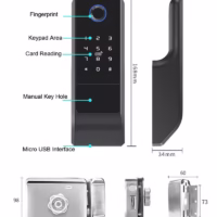 Electronic Gate lock product size and description