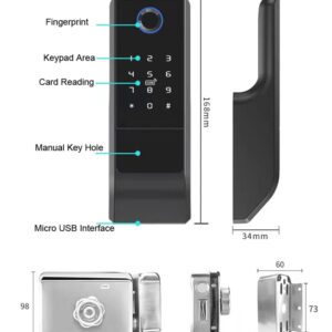 Electronic Gate lock product size and description