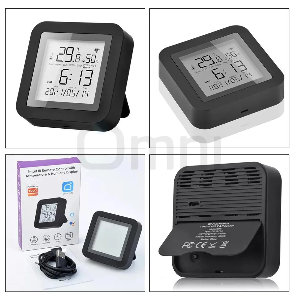 Temperature & Humidity Sensor - Real time Display on Mobile 2 humidity and temperature sensor inside box and 4 way view
