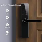 Room Smart Wood Door Lock with fingerprint, RFID, PIN code, and mobile app access in Pakistan
