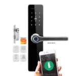 Room Smart Wood Door Lock with Fingerprint Access in Pakistan