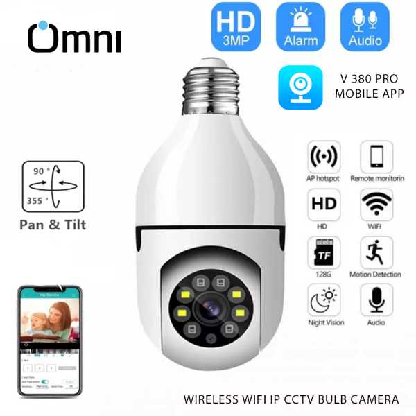 WIFI-BULB-CCTV-Camera-V380-Mobile-App