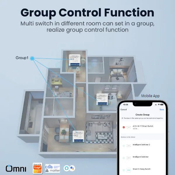 Group Control Smart WIFI Switch