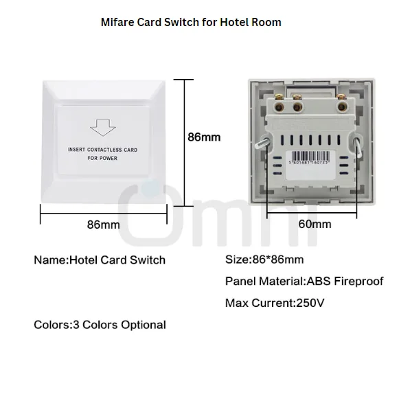 Hotel Key Card Switch - RFID Energy Saving Power Controller (Mifare) 7 Mifare Card Switch for Hotel Room