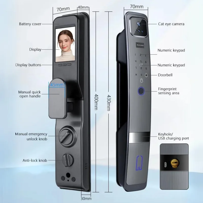 ldl-23 smart door lock with camera