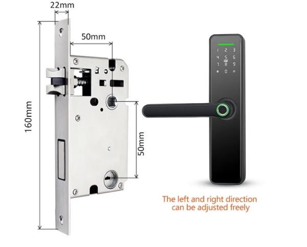 SDL-23 WIFI SMART door lock Size