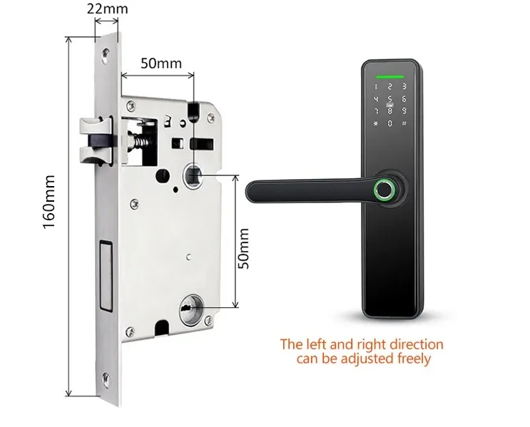 WIFI Smart Door Lock - AirBNB & Apartment Password Lock 4 SDL-23 WIFI SMART door lock Size