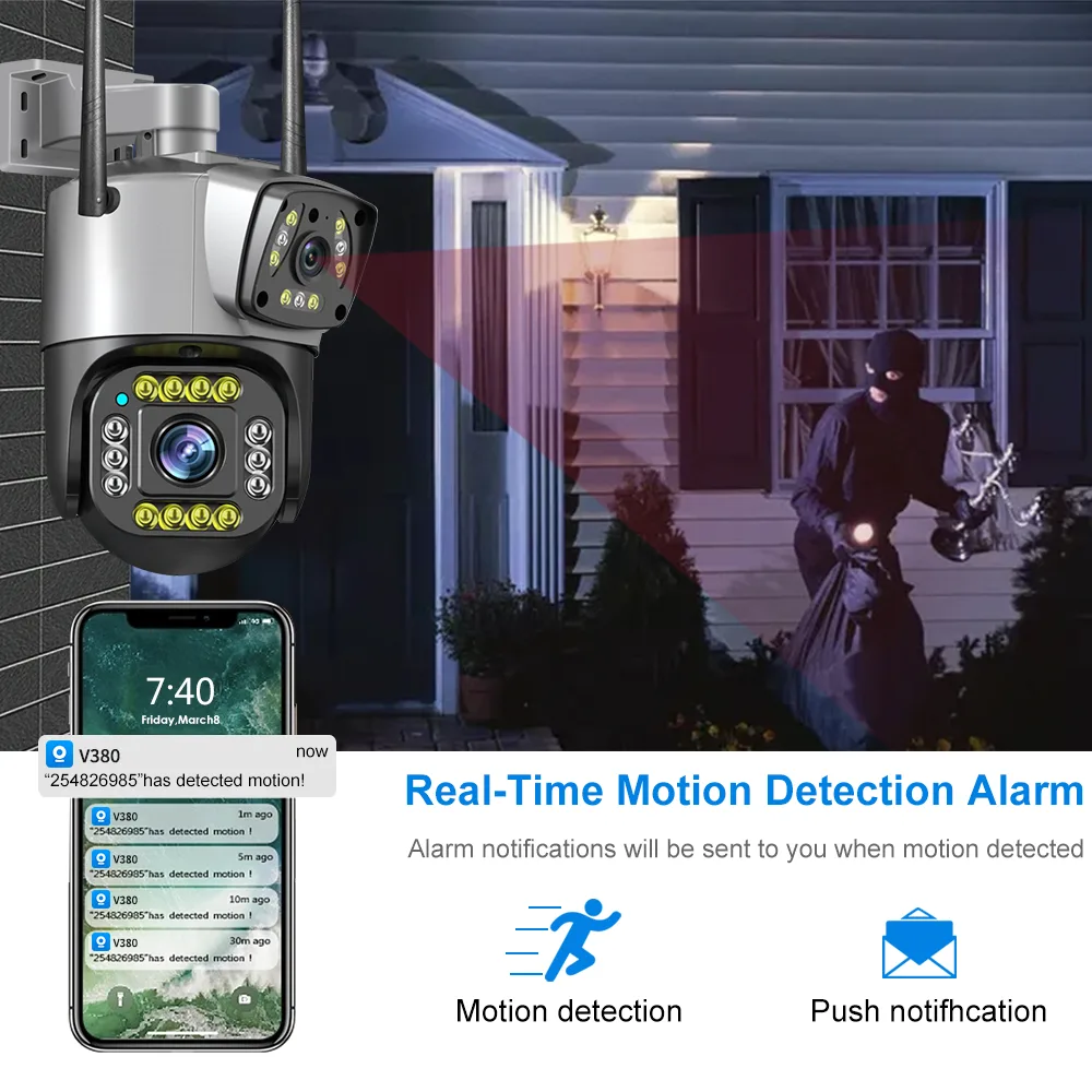 Motion detection security camera