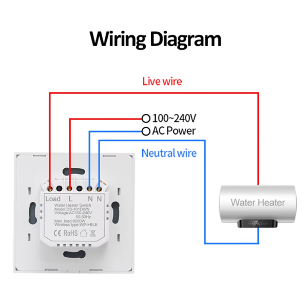 geyser timer installation diagram