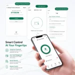 Tuya app showing remote unlock and access logs for fingerprint access control