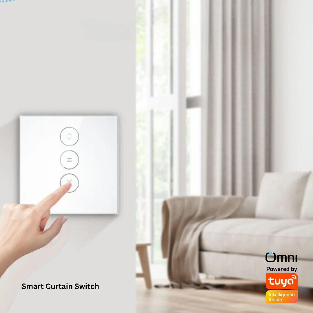 white curtain switch for motorized blinds and curtains