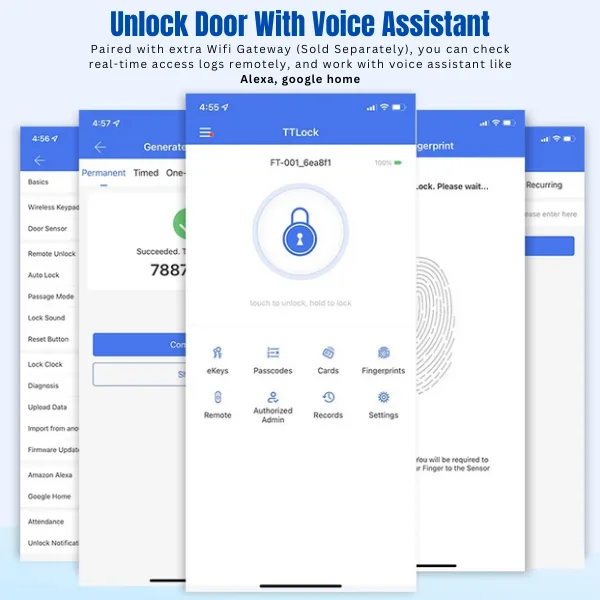 unlock door lock with voice assistant