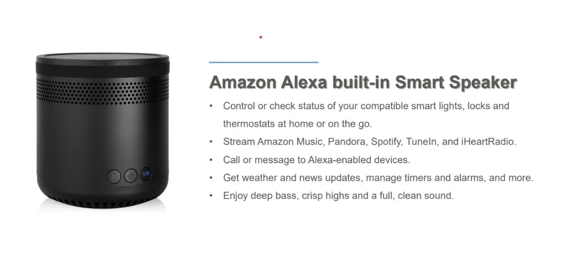 Fixta Smart Speaker - Built in Amazon Alexa Assistant