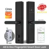 Fingerprint door lock with key