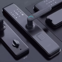 Fingerprint door lock with key