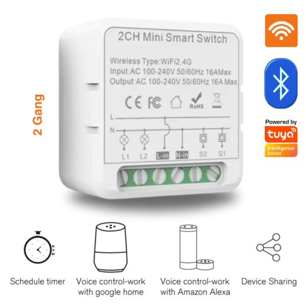 Smart Switch Controller 2 gang price in Pakistan