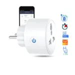 A portable, white Omni Smart Universal Socket, designed as a smart plug for all appliance plug types in Pakistan