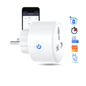 A portable, white Omni Smart Universal Socket, designed as a smart plug for all appliance plug types in Pakistan