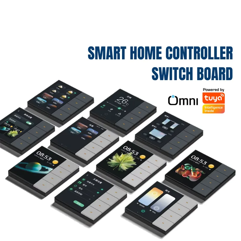 4 Gang + Touch Screen Home Controller 5 Smart Home Controller Switch Board