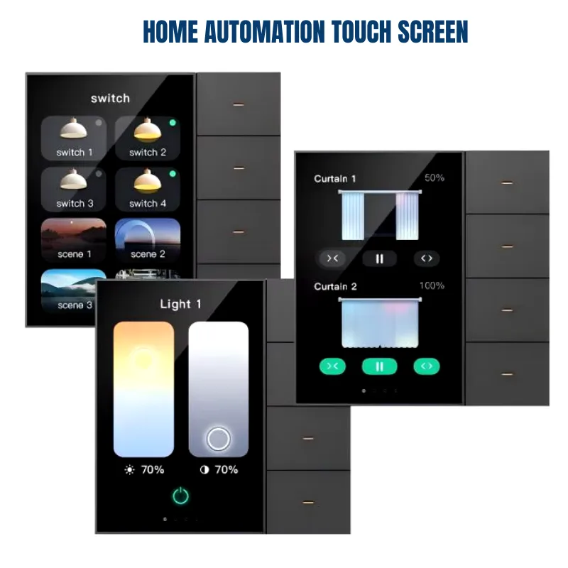 4 Gang + Touch Screen Home Controller 2 home automation touch screen