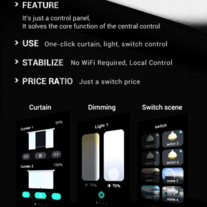 zigbee touch screen switch functions