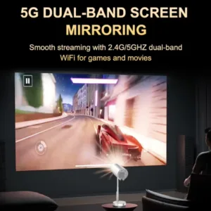 Mini projector with integrated stand
