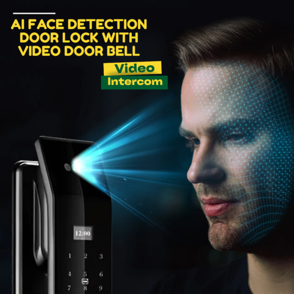 AI Face Detection Door Lock with Video Door Bell AI-FS-25 Pakistan