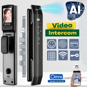 AI Face Recognition Smart Door Lock Pakistan – Video Intercom, Mobile Viewer, IP65