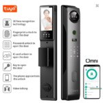 SFS25 smart door lock installed on a lobby entrance, featuring HD camera, video intercom, and mobile app control for remote access in Pakistan