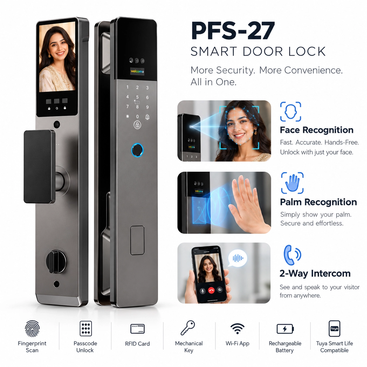 PFS-27 Smart Door Lock price in Pakistan PFS-27 Smart Door Lock price in Pakistan