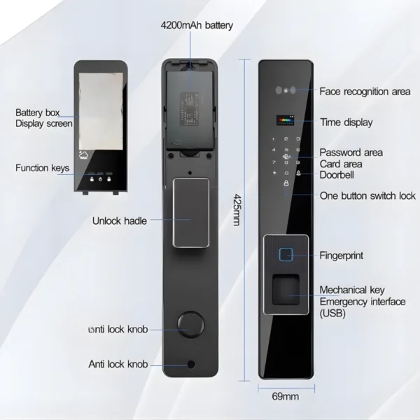 function setting for palm recognition door lock