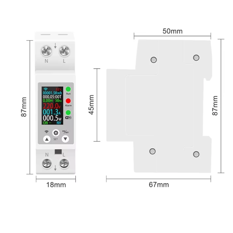 wifi smart breaker with digital LCD in Pakistan