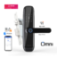 Omni Smart RTTW-26 Hybrid door lock for Airbnb and rental properties in Pakistan. Keypad front view with fingerprint scanner.