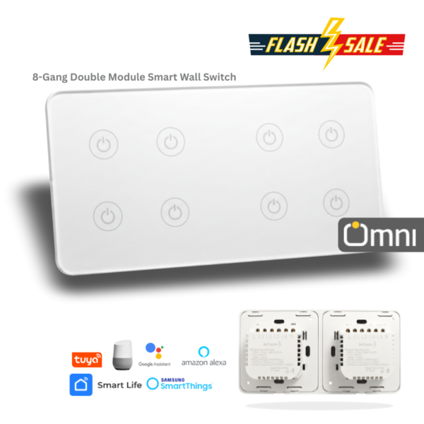 8-Gang Double Module Smart Switch price in Pakistan