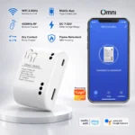 10A Smart DC WiFi Relay Switch Module (7-32V) with RF 433MHz support, Tuya Smart Life app control, compatible with Alexa and Google Home for garage door and gate lock automation
