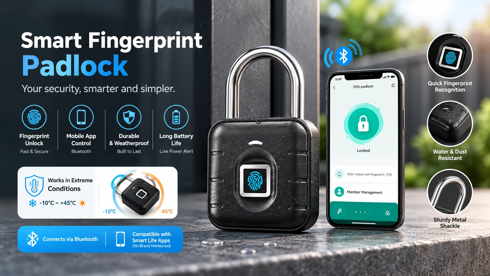 Smart Padlock Price in Pakistan | Omni Smart 1 omni smart fingerprint smart padlock with mobile app